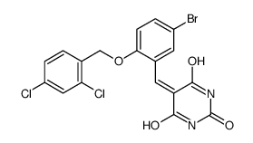 5-[[5-bromo-2-[(2,4-dichlorophenyl)methoxy]phenyl]methylidene]-1,3-diazinane-2,4,6-trione结构式