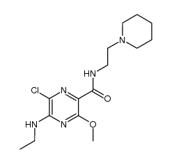 6-chloro-5-ethylamino-3-methoxy-pyrazine-2-carboxylic acid 2-piperidin-1-yl-ethylamide Structure