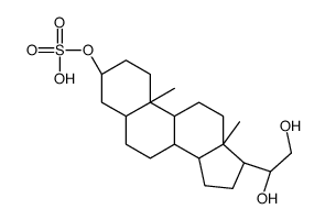 [(3R,5S,8R,9S,10S,13S,14S,17S)-17-[(1R)-1,2-dihydroxyethyl]-10,13-dimethyl-2,3,4,5,6,7,8,9,11,12,14,15,16,17-tetradecahydro-1H-cyclopenta[a]phenanthren-3-yl] hydrogen sulfate结构式