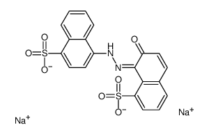 7-Hydroxy-8-[(4-sulfo-1-naphthalenyl)azo]-1-naphthalenesulfonic acid disodium salt结构式