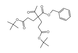 di-t-butyl 4-acetyl-4-benzyloxycarbonyl-1,7-heptanedioate结构式