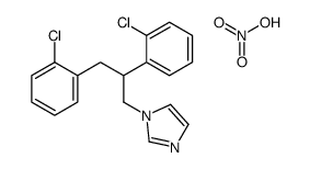 1-[2,3-bis(2-chlorophenyl)propyl]imidazole,nitric acid Structure