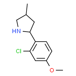 Pyrrolidine, 2-(2-chloro-4-methoxyphenyl)-4-methyl- (9CI)结构式