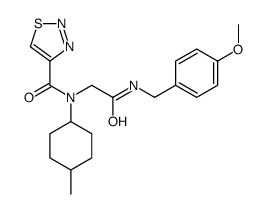 1,2,3-Thiadiazole-4-carboxamide,N-[2-[[(4-methoxyphenyl)methyl]amino]-2-oxoethyl]-N-(4-methylcyclohexyl)-(9CI) picture