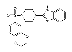 Piperidine, 4-(1H-benzimidazol-2-yl)-1-[(2,3-dihydro-1,4-benzodioxin-6-yl)sulfonyl]- (9CI) Structure