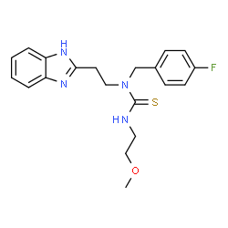 Thiourea, N-[2-(1H-benzimidazol-2-yl)ethyl]-N-[(4-fluorophenyl)methyl]-N-(2-methoxyethyl)- (9CI) structure