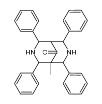 2,4,6,8-Tetraphenyl-5-methyl-3,7-diazabicyclo[3.3.1]nonane-9-one Structure