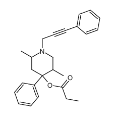 Propionic acid 2,5-dimethyl-4-phenyl-1-(3-phenyl-prop-2-ynyl)-piperidin-4-yl ester结构式