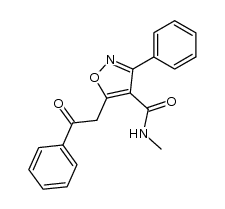 5-(2-oxo-2-phenyl-ethyl)-3-phenyl-isoxazole-4-carboxylic acid methylamide Structure