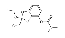 2-ethoxy-2-chloromethyl-1,3-benzodioxol-4-yl N,N-dimethylcarbamate结构式
