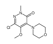 6-chloro-5-methoxy-2-methyl-4-morpholin-4-ylpyridazin-3-one Structure