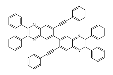 6-[2,3-diphenyl-7-(2-phenylethynyl)quinoxalin-6-yl]-2,3-diphenyl-7-(2-phenylethynyl)quinoxaline Structure