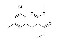 dimethyl 2-[(3-chloro-5-methylphenyl)methyl]propanedioate结构式