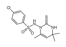 1-(4-chloro-benzenesulfonylamino)-4,4,6-trimethyl-3,4-dihydro-1H-pyrimidine-2-thione结构式