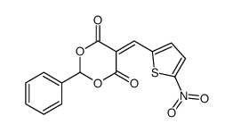 5-[(5-nitrothiophen-2-yl)methylidene]-2-phenyl-1,3-dioxane-4,6-dione结构式