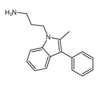 3-(2-methyl-3-phenylindol-1-yl)propan-1-amine结构式