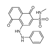 N-methyl-1,5-dioxo-4-(2-phenylhydrazinyl)naphthalene-2-sulfonamide Structure