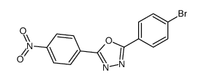 2-(4-溴苯基)-5-(4-硝基苯基)-1,3,4-噁二唑结构式