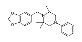 (6S)-1-(1,3-benzodioxol-5-ylmethyl)-2,2,6-trimethyl-4-phenylpiperazine Structure