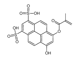 6-hydroxy-8-(2-methylprop-2-enoyloxy)pyrene-1,3-disulfonic acid结构式