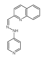 N-(quinolin-2-ylmethylideneamino)pyridin-4-amine structure