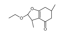 4(2H)-Benzofuranone,2-ethoxy-3,5,6,7-tetrahydro-3,6-dimethyl-,(2R,3S)-rel-(9CI)结构式