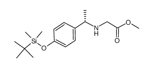 (S)-methyl 2-(1-(4-(tert-butyldimethylsilyloxy)phenyl)ethylamino)acetate结构式