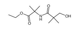ethyl 2-[(3-hydroxy-2,2-dimethylpropanoyl)amino]-2-methylpropanoate结构式
