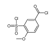 3-chlorosulfonyl-4-methoxybenzoyl chloride Structure