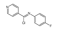 N-(4-fluorophenyl)pyridine-4-carboximidoyl chloride Structure