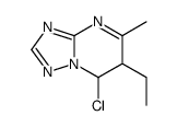 7-chloro-6-ethyl-5-methyl-6,7-dihydro-[1,2,4]triazolo[1,5-a]pyrimidine结构式