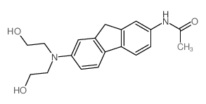N-[7-(bis(2-hydroxyethyl)amino)-9H-fluoren-2-yl]acetamide structure