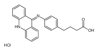 4-[4-(acridin-10-ium-9-ylamino)phenyl]butanoic acid,chloride Structure