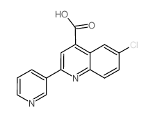 6-氯-2-吡啶-3-基喹啉-4-羧酸结构式