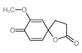 7-methoxy-1-oxaspiro[4.5]deca-6,9-diene-2,8-dione结构式