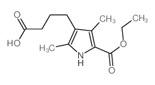 4-(5-ethoxycarbonyl-2,4-dimethyl-1H-pyrrol-3-yl)butanoic acid Structure