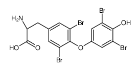 (2S)-2-amino-3-[3,5-dibromo-4-(3,5-dibromo-4-hydroxyphenoxy)phenyl]propanoic acid Structure