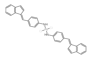 Platinum,dichlorobis[4-(1H-inden-1-ylidenemethyl)benzenamine]-, (SP-4-2)- structure