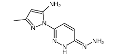 2-(6-hydrazinylpyridazin-3-yl)-5-methylpyrazol-3-amine结构式