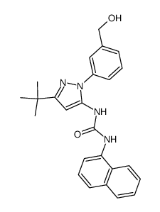 1-{3-tert-butyl-1-[3-(hydroxymethyl)phenyl]-1H-pyrazol-5-yl}-3-(naphthalen-1-yl)urea Structure