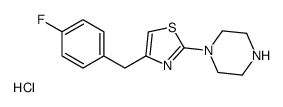 4-[(4-fluorophenyl)methyl]-2-piperazin-1-yl-1,3-thiazole,hydrochloride Structure