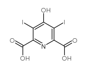 1,4-dihydro-3,5-diiodo-4-oxopyridine-2,6-dicarboxylic acid Structure