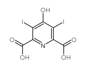 1,4-dihydro-3,5-diiodo-4-oxopyridine-2,6-dicarboxylic acid structure