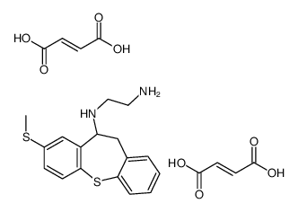 (E)-but-2-enedioic acid,N'-(3-methylsulfanyl-5,6-dihydrobenzo[b][1]benzothiepin-5-yl)ethane-1,2-diamine结构式