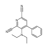 3-(diethylamino)-4-phenylpyridine-2,6-dicarbonitrile结构式
