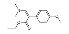 ethyl 3-(N,N-dimethylamino)-2-(p-methoxyphenyl)propenoate结构式