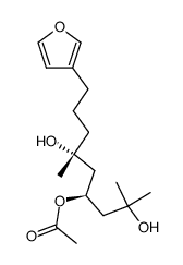 (4R,6R)-9-(furan-3-yl)-2,6-dihydroxy-2,6-dimethylnonan-4-yl acetate结构式