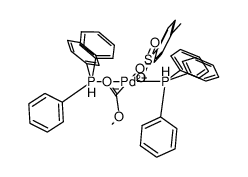 (methoxycarbonyl)(tosyloxy)bis(triphenyl-l5-phosphanyl)palladium Structure