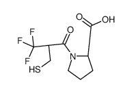 (2R)-1-[3,3,3-trifluoro-2-(sulfanylmethyl)propanoyl]pyrrolidine-2-carboxylic acid结构式