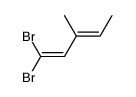 (E)-1,1-dibromo-3-methylpenta-1,3-diene结构式